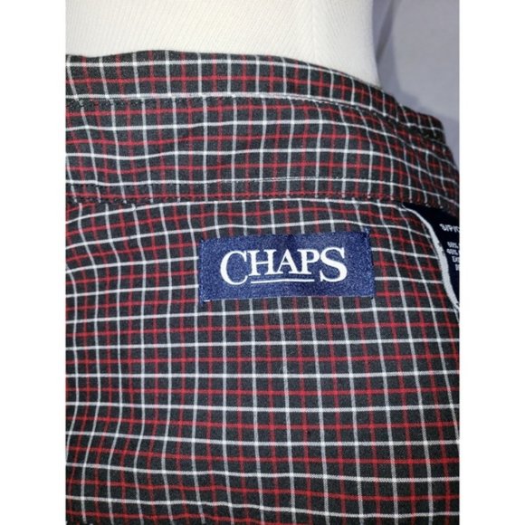 Men's Chaps Plaid Button Down Shirt Small - Picture 6 of 7